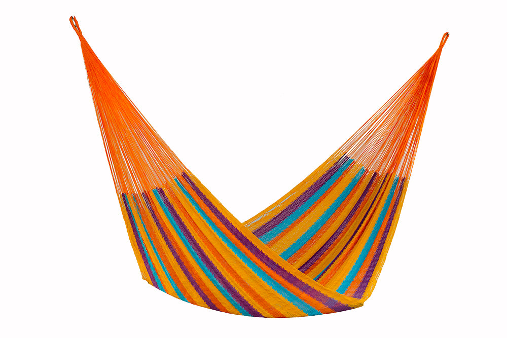 Mayan Legacy King Size Cotton Mexican Hammock in Alegra Colour